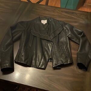Faux Leather Jacket cropped A New Day sz S